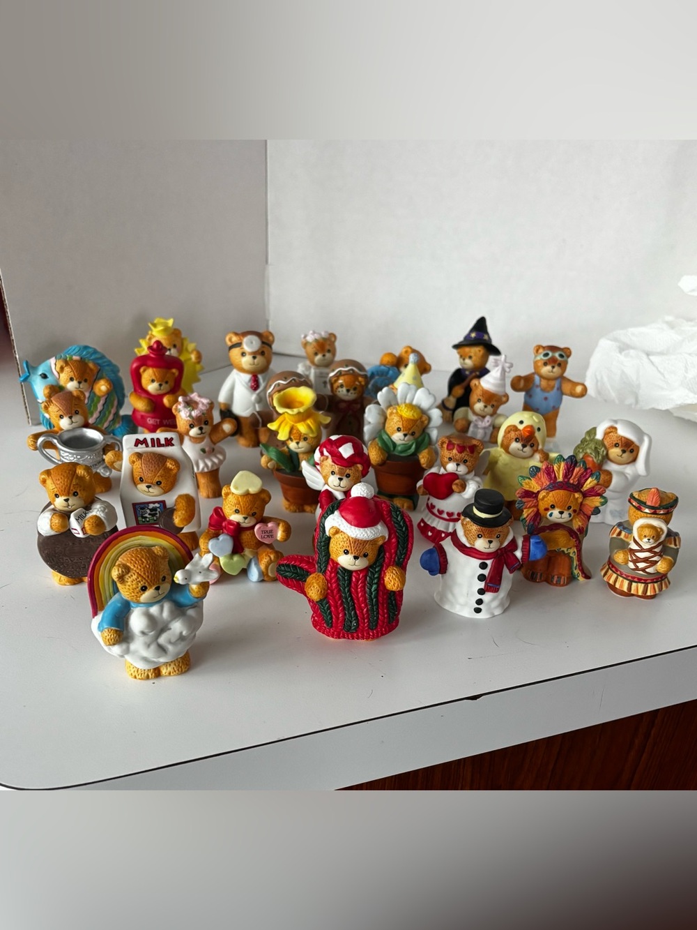 Vintage Enesco Lucy & Me Porcelain Bear Figurine Lot of 28